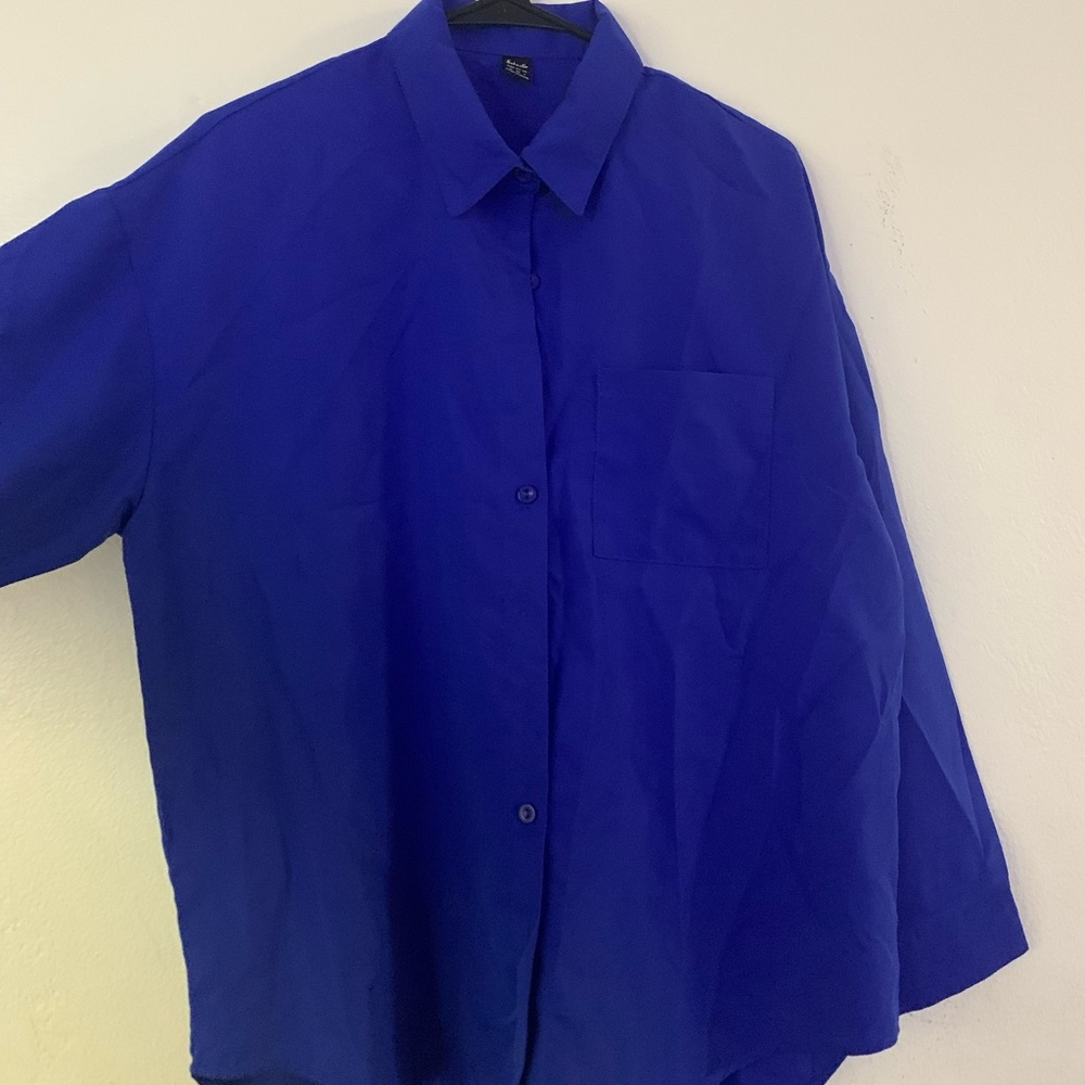 Vintage Blue Button-Up Shirt
